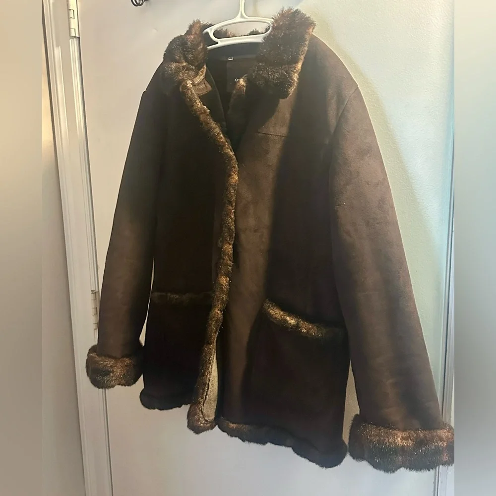 New York & Company Faux Fur Lined Winter Coat - Picture 13 of 16